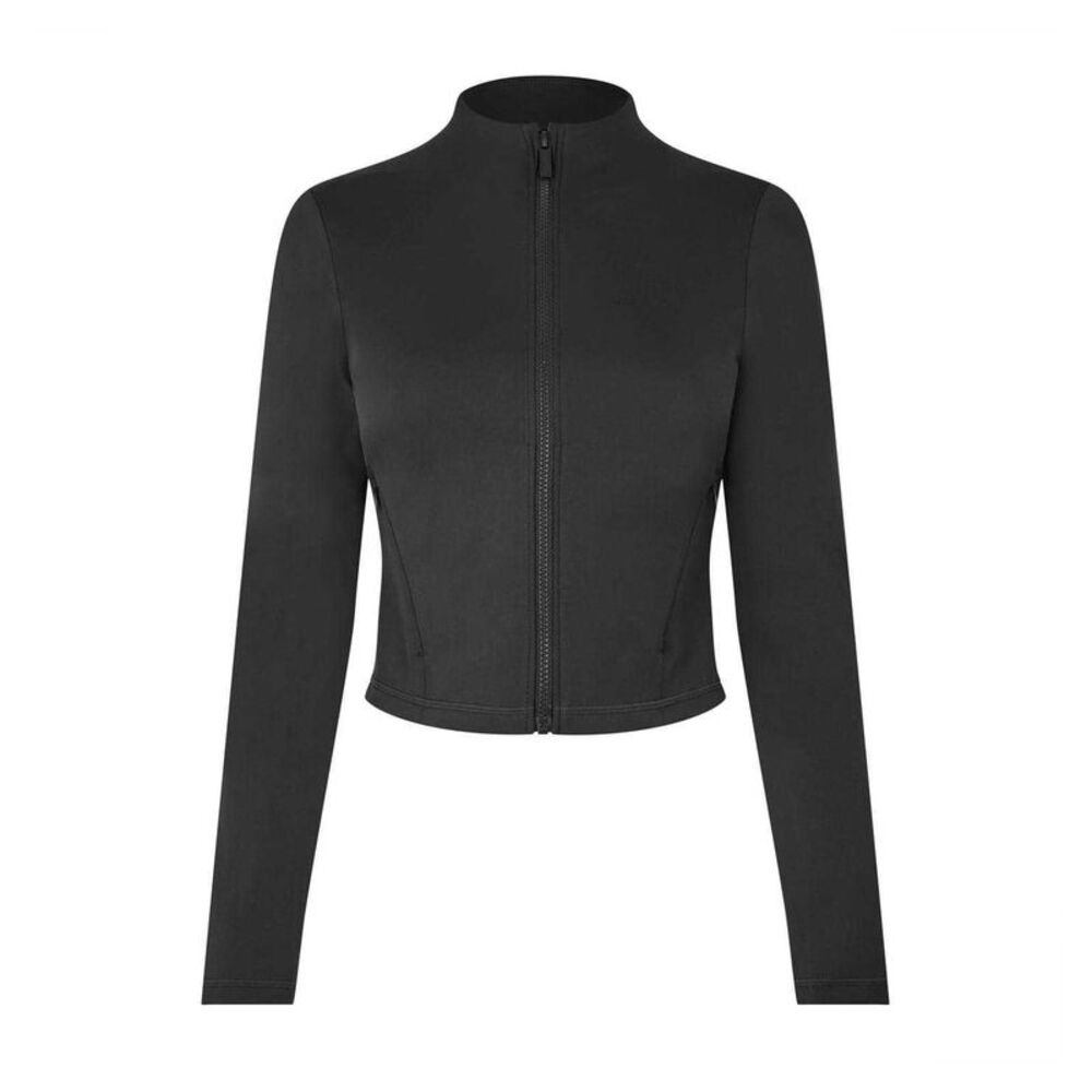 USA Pro Womens/Ladies Mock Neck Performance Jacket / Charcoal